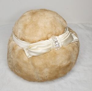Vintage Silk Fur Cloche Hat